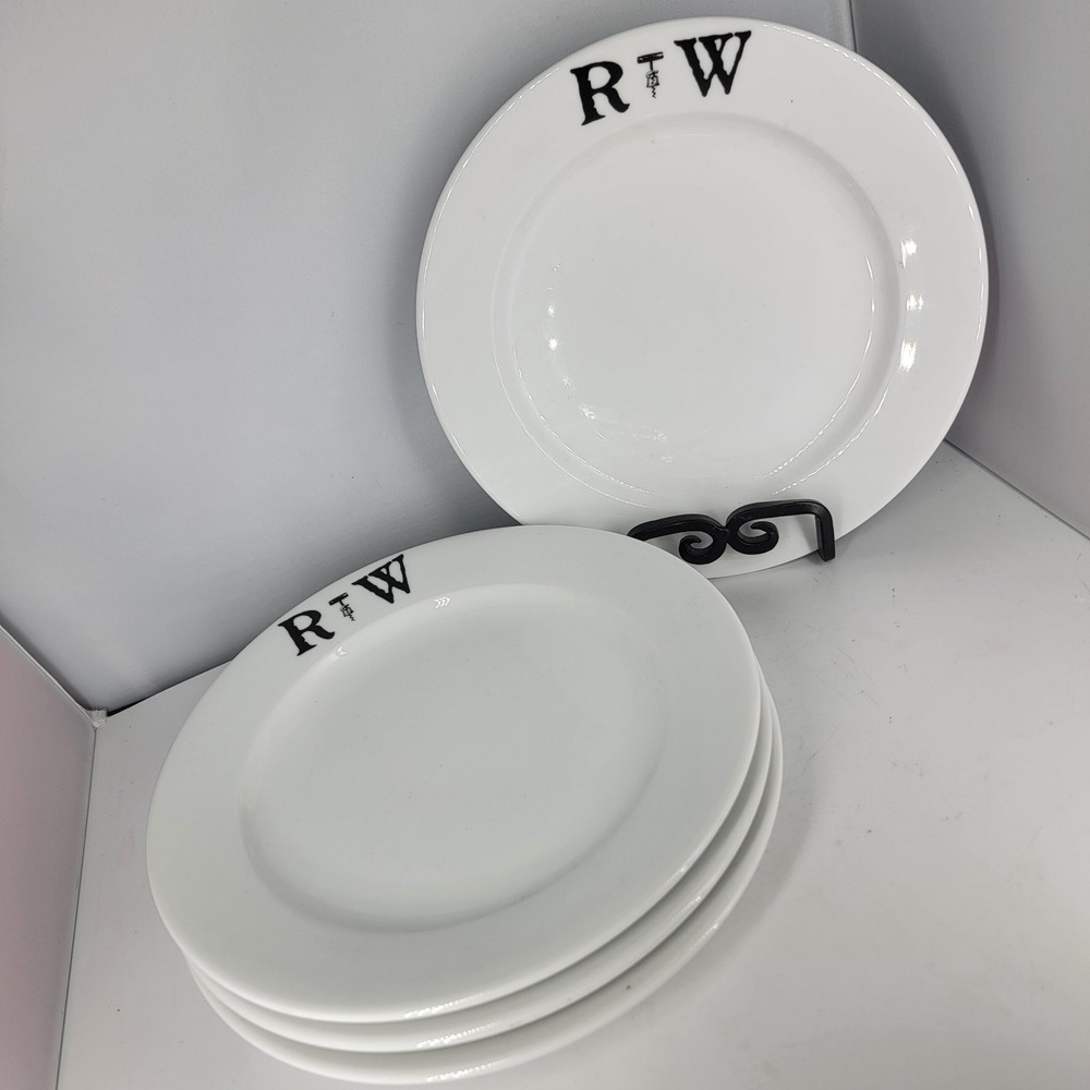 Rotisserie & Wine Restaurant Tyler Florence 8" Plates Restaurant Ware Set 4 RARE